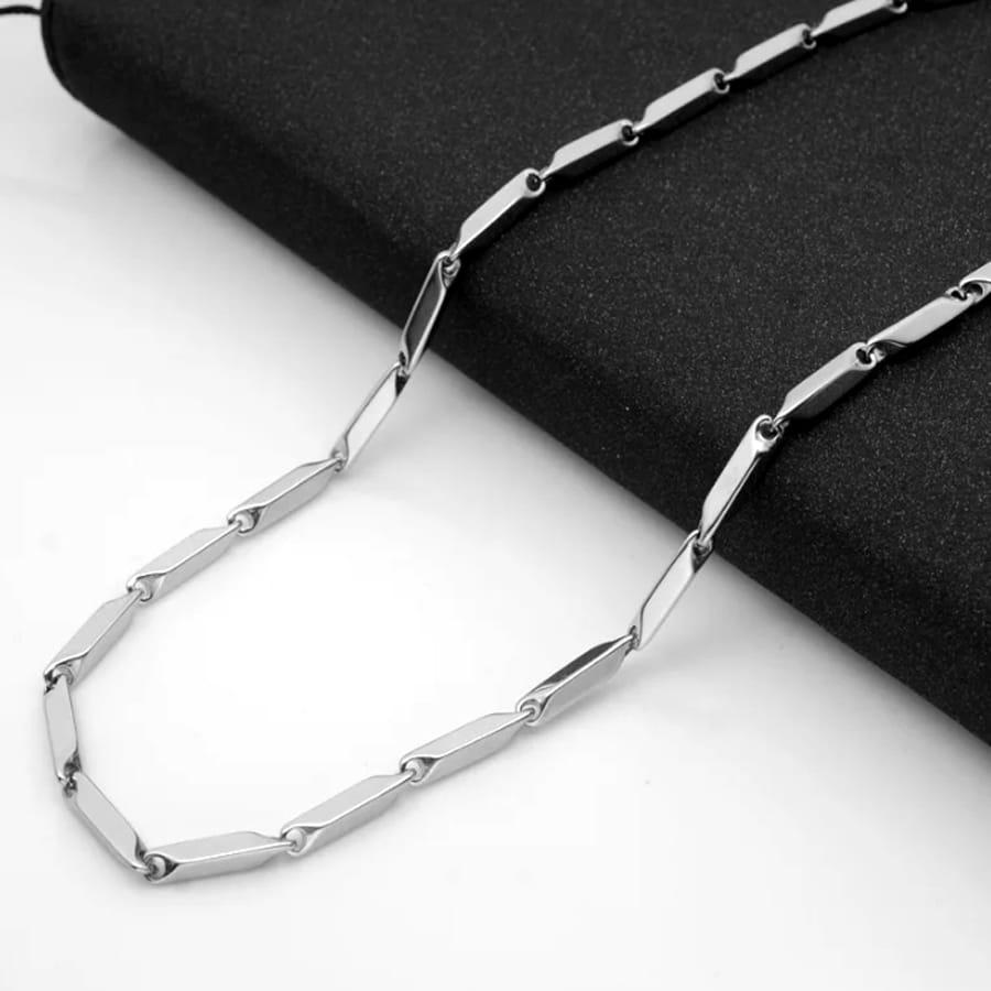 Men's Stainless Steel Chain Locket Silver Daily Wear