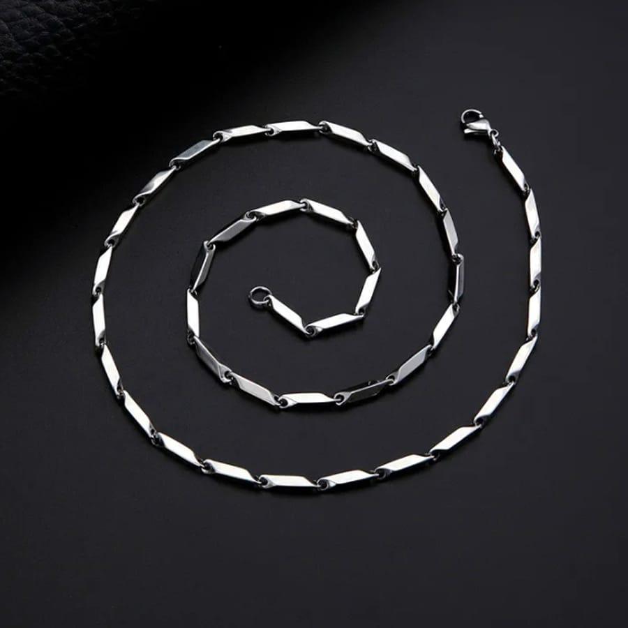 Men's Stainless Steel Chain Locket Silver Daily Wear