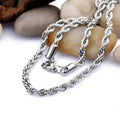 Stainless Steel Chain for Men Silver Magnetic Clasp