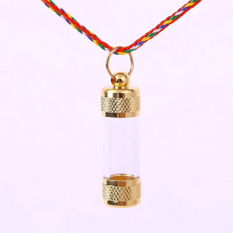 Transparent Gabu Amulet Tube Pendant Nepal Stupa Bottle