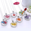 Heart-Shaped Dried Flower Necklace for Women