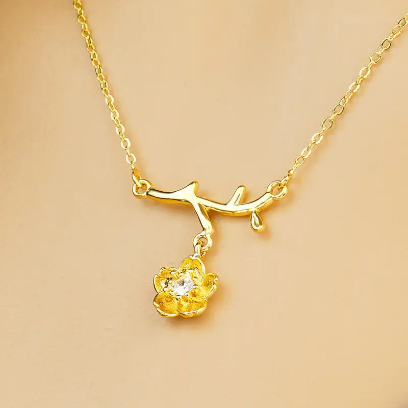 Gold Plated Daisy Jewelry Set for Women
