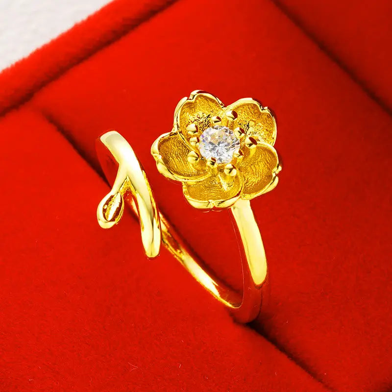 Gold Plated Daisy Jewelry Set for Women