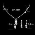 Rhinestone Zircon Bridal Necklace & Earrings Set