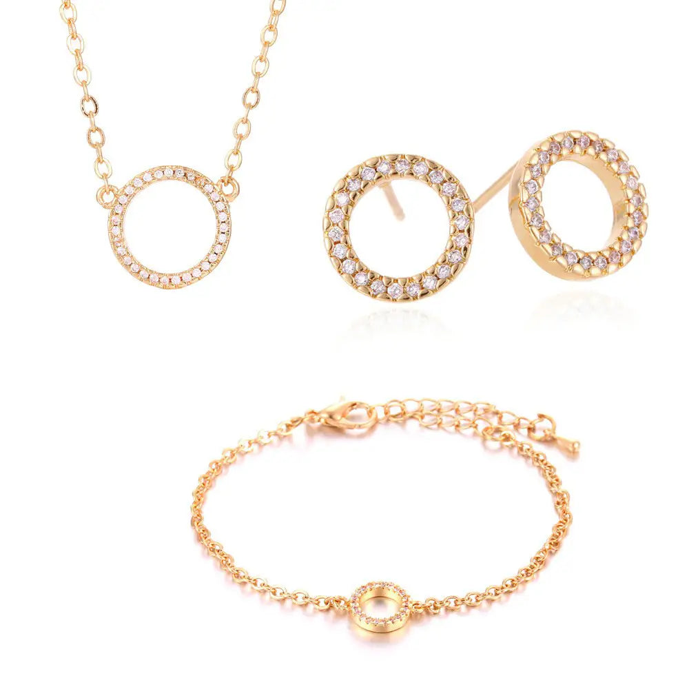 Gold Plated Single Ring Jewelry Set for Weddings & Daily Wear