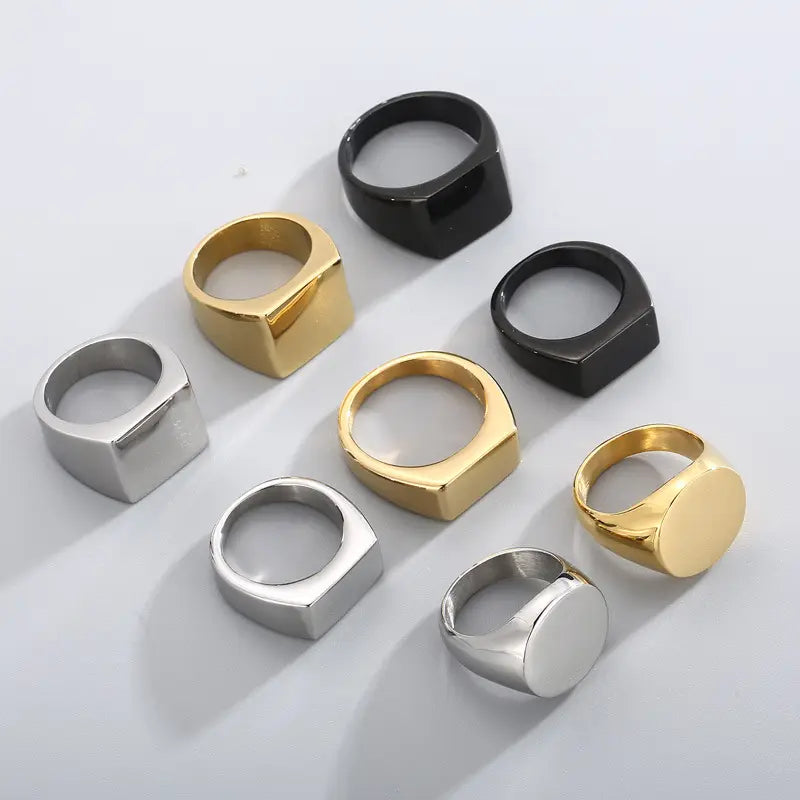 Engravable Titanium Steel Ring for Women Daily Wear