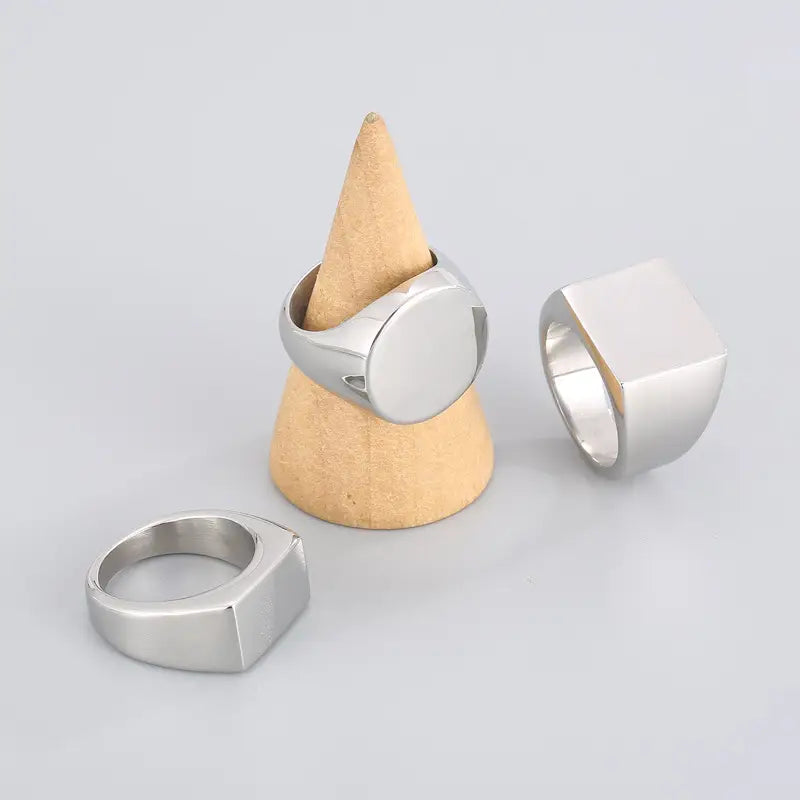 Engravable Titanium Steel Ring for Women Daily Wear