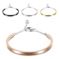 U-Shaped Bracelet Titanium Steel Rose Gold Silver Black