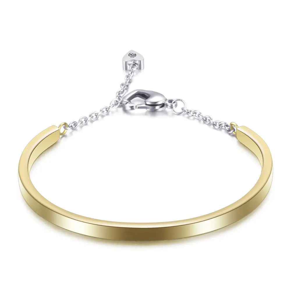 U-Shaped Bracelet Titanium Steel Rose Gold Silver Black
