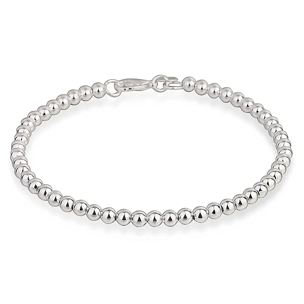 Silver Plated Hollow Bead Bracelet for Women