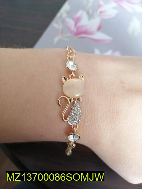 Rose Gold Cat Bracelet Adjustable for Women