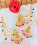 Golden Multicolor Jhumkas for Weddings & Festivals