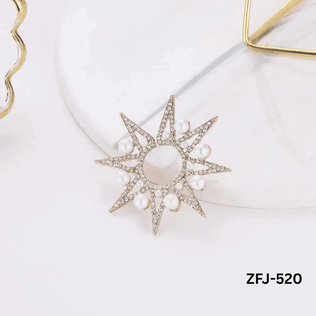 Golden Star Earrings for Women Pack of 2