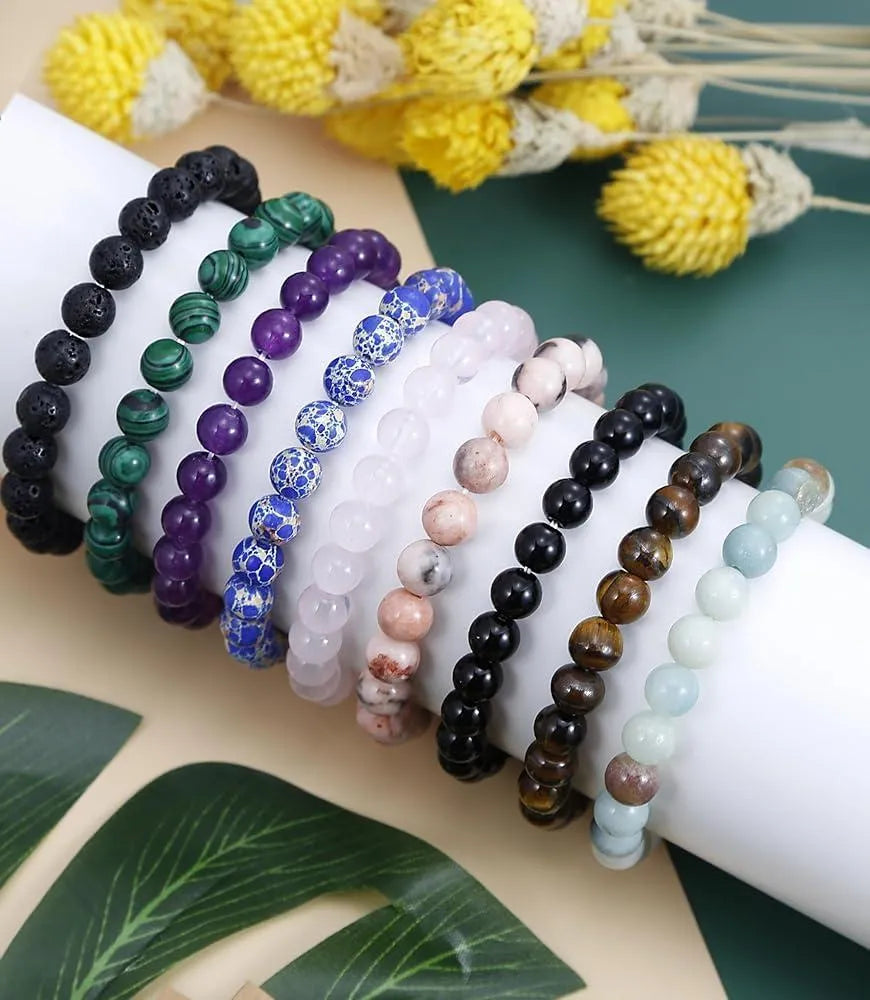 Multicolor Beaded Bracelet with Cute Charm Pendant for Women