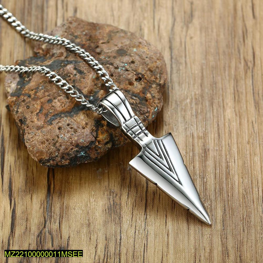 Silver Arrow Pendant for Men - Durable Alloy, Silver Plated