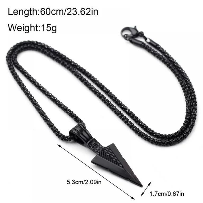 Silver Arrow Pendant for Men - Durable Alloy, Silver Plated