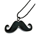 Men Mustache Necklace Stainless Steel Adjustable Black