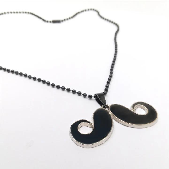 Men Mustache Necklace Stainless Steel Adjustable Black