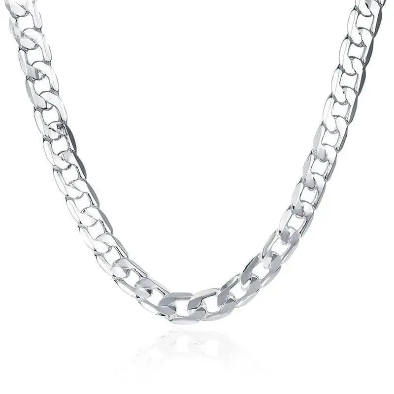 Stainless Steel Chain Necklace Silver Unisex Daily Wear