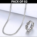 Silver Necklace Set 18" Lightweight Elegant Daily Wear