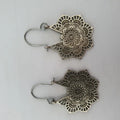 Funky Silver Plated Resin Earrings