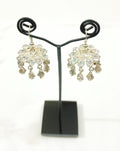 White Crystal Jhumka Earrings for Women