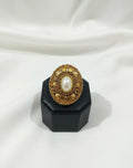 White Adjustable Ring for Wedding & Eid Wear