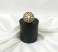 White Adjustable Ring for Wedding & Eid Wear