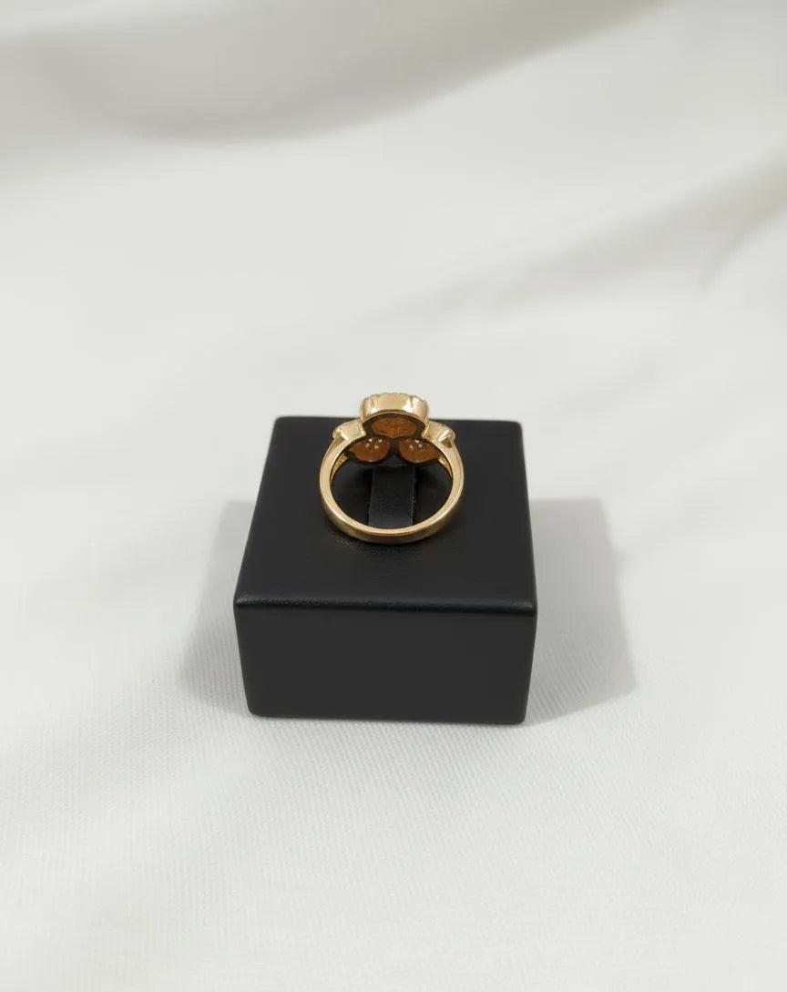 Golden Four Leaf Clover Ring for Women